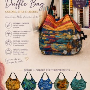 Foldable Duffle bag - Borsa pieghevole in fantasia con manici regolabili
