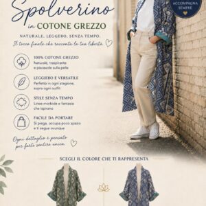 Spolverino in cotone grezzo t.u.